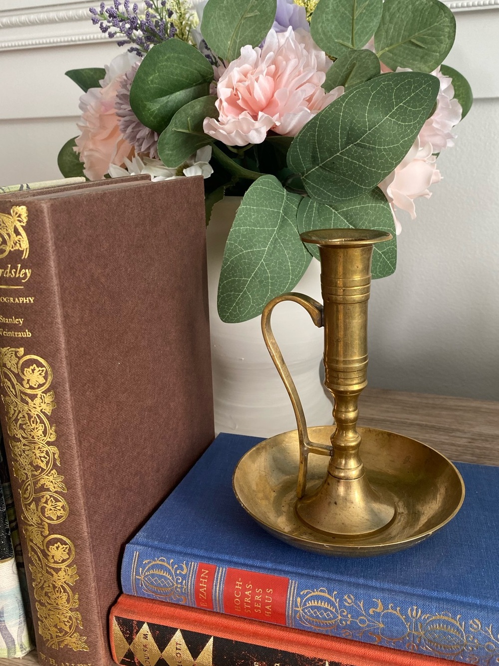 Vintage Brass Chamberstick candlestick holder